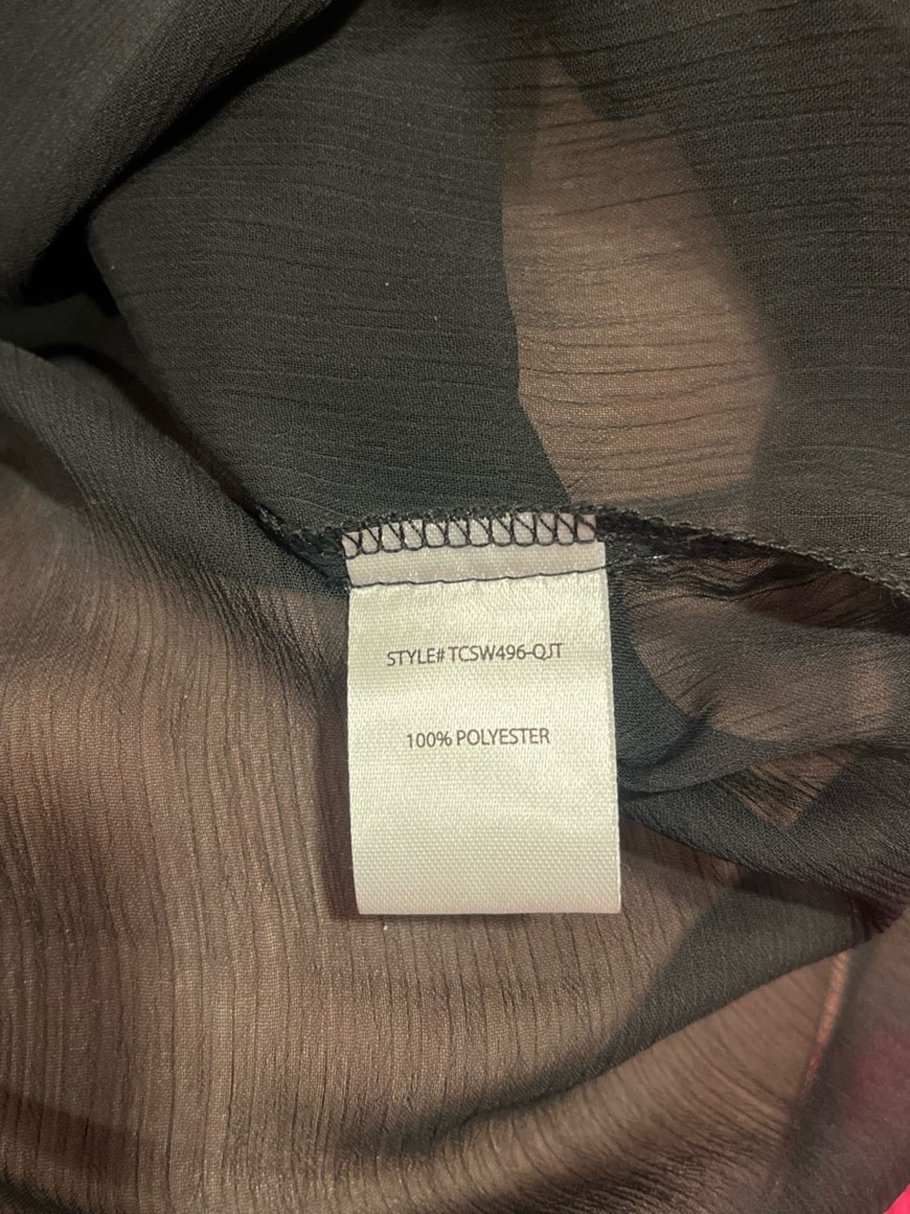 Altar'd State Black Sheer Ruffle Tie-Front Blouse - Picture 5 of 5